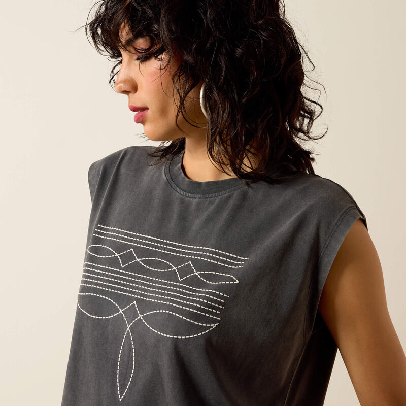 Ariat Ladies Dallas Cropped T-Shirt - 10071109