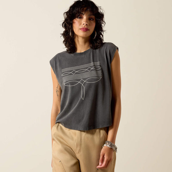 Ariat Ladies Dallas Cropped T-Shirt - 10071109