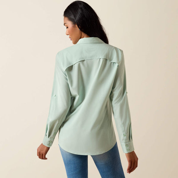 Ariat Ladies Slit Green VentTEK Shirt-10071139