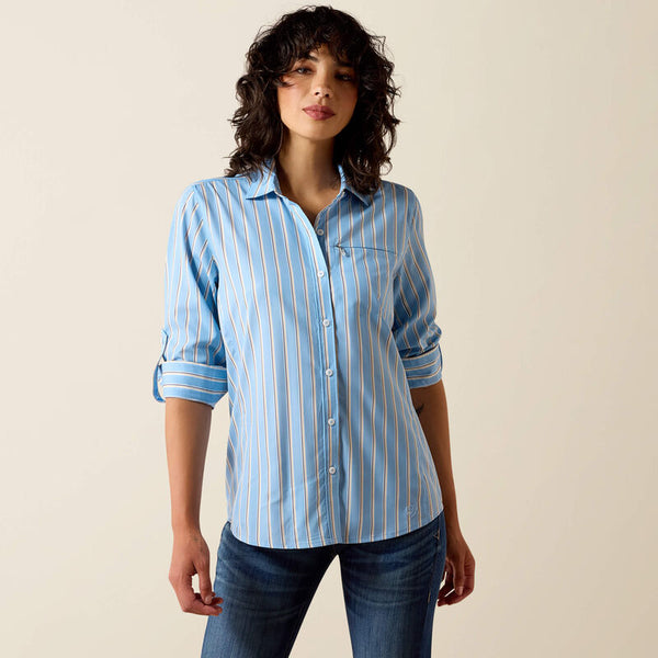 Ariat Ladies Blissful Blueirattan Stripe VentTEK Shirt-10071141