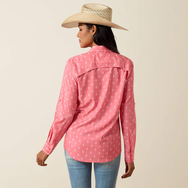 Ariat Ladies Sun Kissed Coral Print VentTEK Shirt-10071142