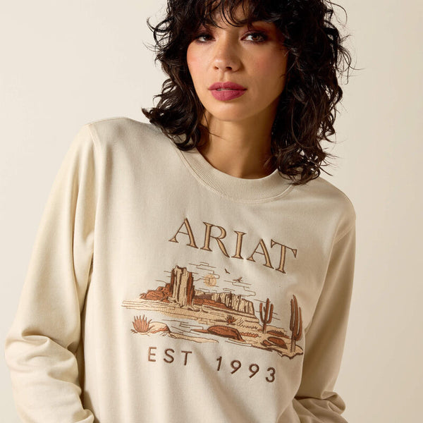 Ariat Ladies Summer Sand Essential Crew Sweatshirt-10071166