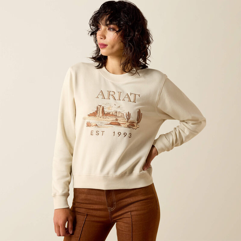 Ariat Ladies Summer Sand Essential Crew Sweatshirt-10071166