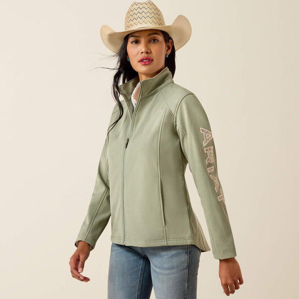 Ariat Ladies Sea Spray Heather Logo Softshell Print Jacket-10071203
