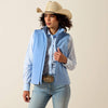 Ariat Ladies Ashleigh Blue Heather Logo Softshell Vest-10071239