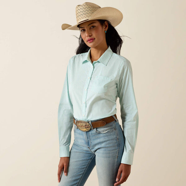 Ariat Ladies Holiday Stripe Team Kirby Shirt-10071418
