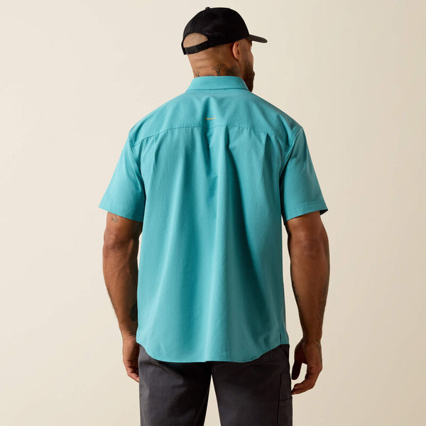 Ariat Men's Rebar Made Tough 360 Airflow Work Shirt - Teal - 10071439
