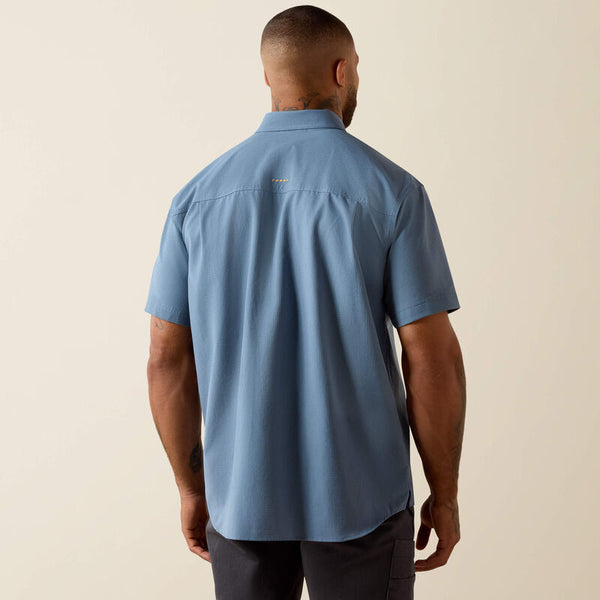 Ariat Men's Rebar Made Tough 360 Airflow Work Shirt - Baleen Blue - 10071440