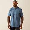 Ariat Men's Rebar Made Tough 360 Airflow Work Shirt - Baleen Blue - 10071440