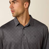 Ariat Mens 360 Airflow Grey Pinstripe Polo-10071474