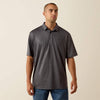 Ariat Mens 360 Airflow Grey Pinstripe Polo-10071474
