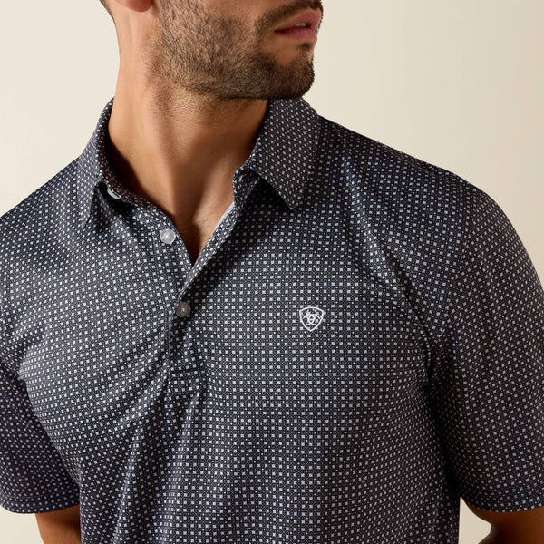 Ariat Mens Sky Rocket Pinwheel Geo Print All Over Print Classic Fit Polo-10071494