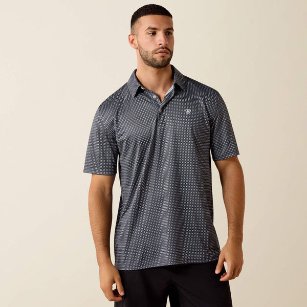 Ariat Mens Sky Rocket Pinwheel Geo Print All Over Print Classic Fit Polo-10071494