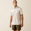 Ariat Mens All Over Print Moonbean Steer Print Classic Fit Polo-10071496