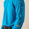 Ariat Mens Methyl Blue Rebar Heat Fighter Long Sleeve-10071531