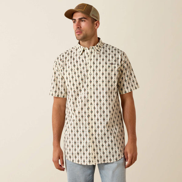 Ariat Men's Printed 360 Airflow Classic Fit Shirt - Sandshell - 10071662