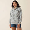 Ariat Ladies Heather Grey Sapphire 1/2 Zip Sweatshirt-10071775