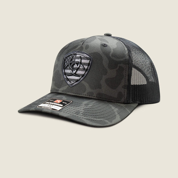 Ariat Men's Camo Embroidery Shield Cap A300092866