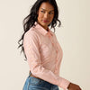 Ariat Ladies Tropical Peach Geo Team Kirby Shirt-10073394