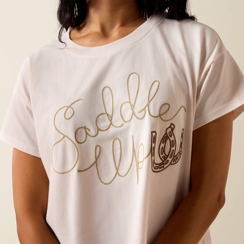 Ariat Ladies Saddle Up T-Shirt - Sea Salt - 10073553