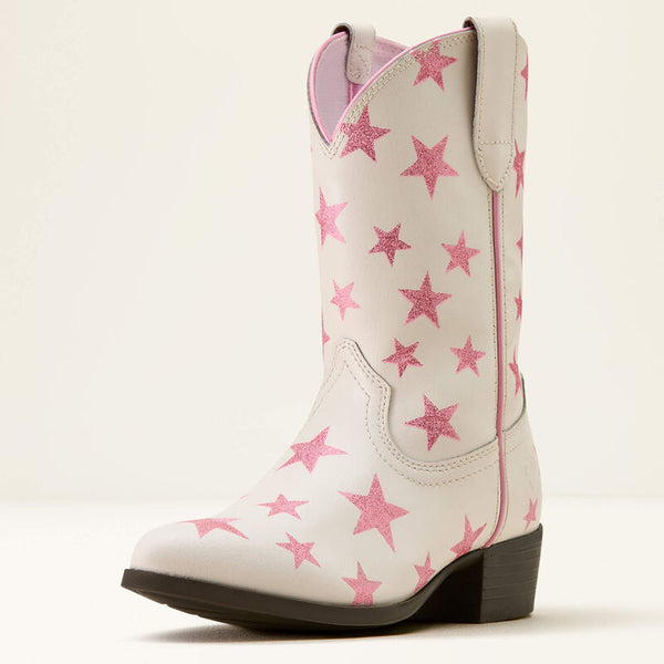 Ariat Youth Palmer R Toe Western Boot - Starlight Blush - 10074195