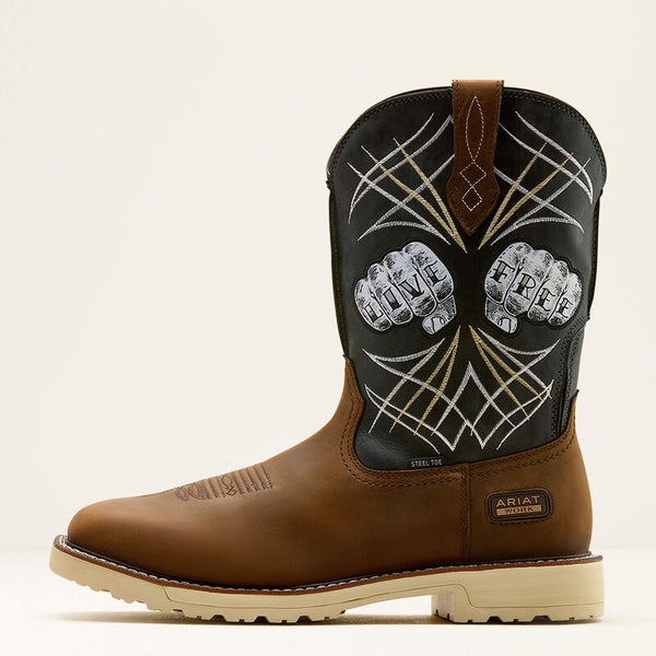 Men's Ariat Activator Live Free Wide Square Toe Steel Toe Work Boot - 10074288