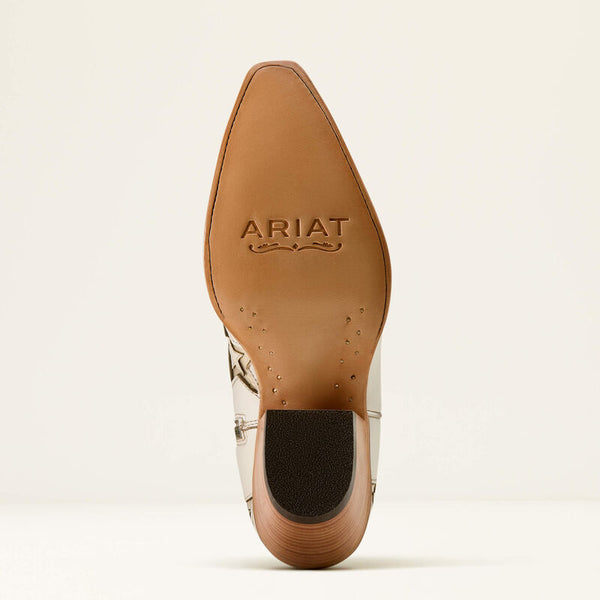 Ariat Ladies Casanova Star X Toe Western Boot - Ivory Pearl - 10074350