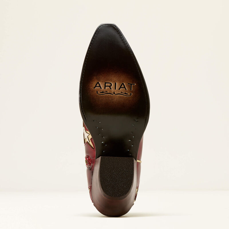 Ariat Ladies Casanova Star X Toe Western Boot - Cherry Heat - 10074352