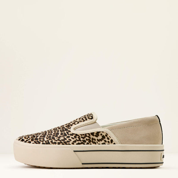 Ariat Ladies Skylar Slip On Shoe - Cream Cheetah Hair On - 10074363