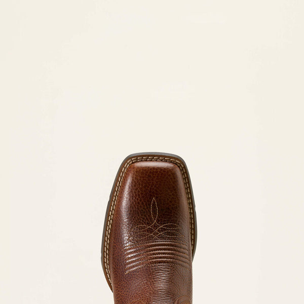 Ariat Ladies Round Up Holly Wide Square Toe Boot - Brown/Metallic - 10074373