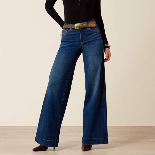Ariat Ladies High Rise Revel Vilma Ultrastretch Wide Leg Jeans-10078903