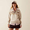 Ariat Ladies Running Wild 1/2 Zip Sweatshirt Oatmeal Heather 10079255