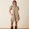 Ariat Ladies Blair Dress Parchment with Ivy Green Stripes 10079304
