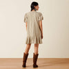 Ariat Ladies Blair Dress Parchment with Ivy Green Stripes 10079304