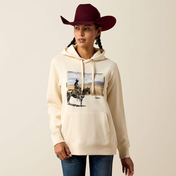 Ariat Ladies Wish You Were Here Hoodie Parchment 10079308