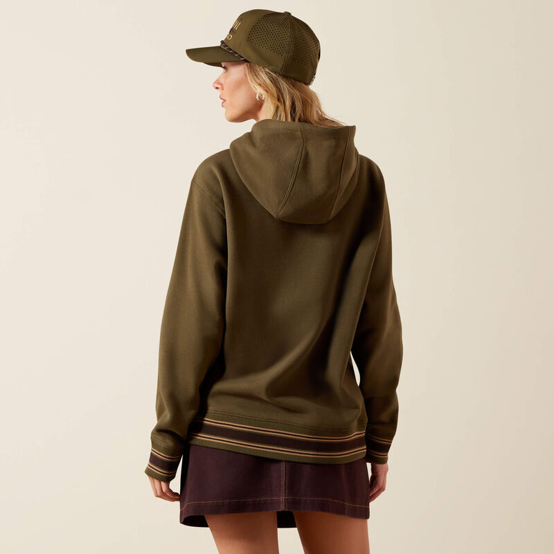 Ariat Ladies Threaded Through Hoodie Ivy Green 10079330