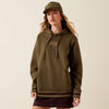 Ariat Ladies Threaded Through Hoodie Ivy Green 10079330