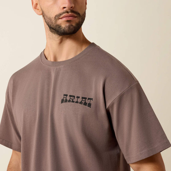 Ariat Men's Cowboy Approved ToughStock Boxy T-Shirt Iron 10079336
