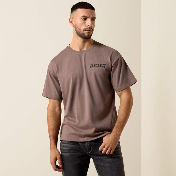 Ariat Men's Cowboy Approved ToughStock Boxy T-Shirt Iron 10079336