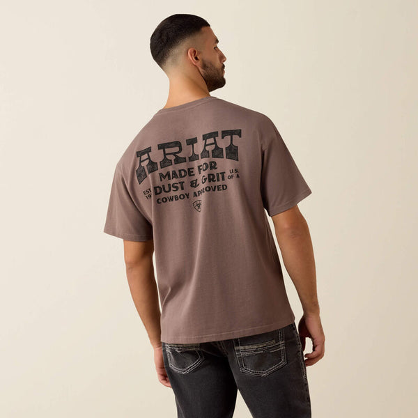 Ariat Men's Cowboy Approved ToughStock Boxy T-Shirt Iron 10079336