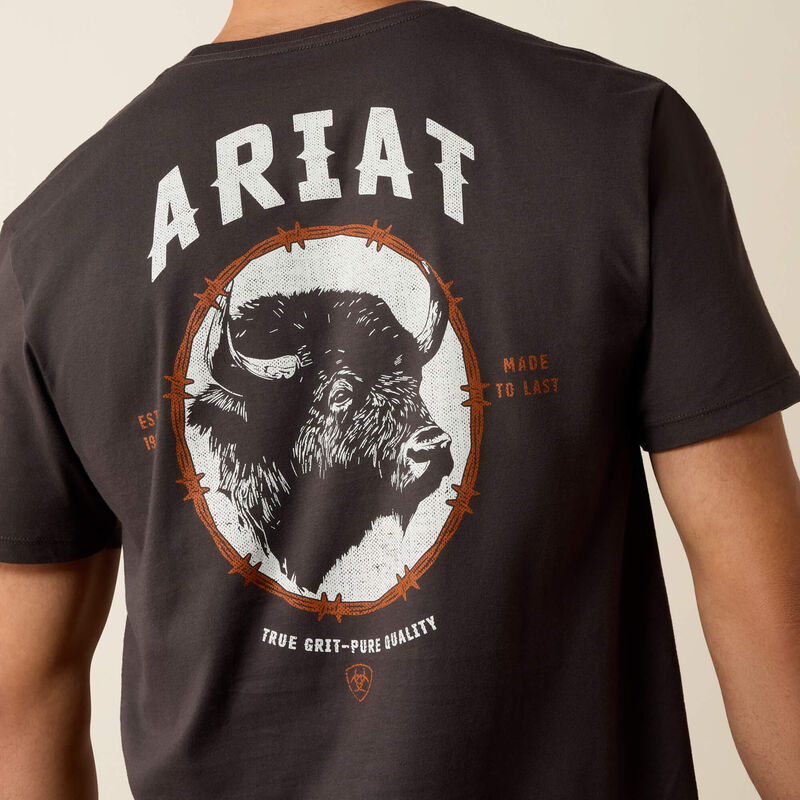 Ariat Men's Bison Brother T-Shirt Vintage Black 10079381