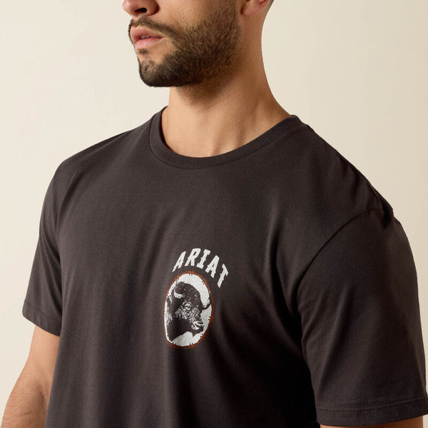 Ariat Men's Bison Brother T-Shirt Vintage Black 10079381