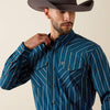 Ariat Men's Pro Series Wolfgang Classic Fit Snap Shirt Sailor Blue 10079442
