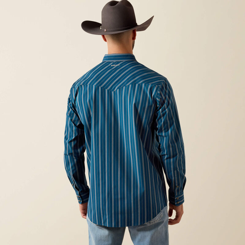 Ariat Men's Pro Series Wolfgang Classic Fit Snap Shirt Sailor Blue 10079442
