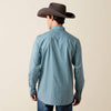 Ariat Men's Wrinkle Free Bram Fitted Snap Shirt Corsair Blue Floral 10079659