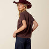 Ariat Ladies Rebel With A Cause T-Shirt Chocolate Plum 10079672
