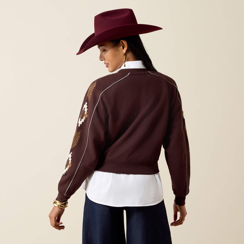 Ariat Ladies Dakota Sweatshirt Chocolate Plum 10079673