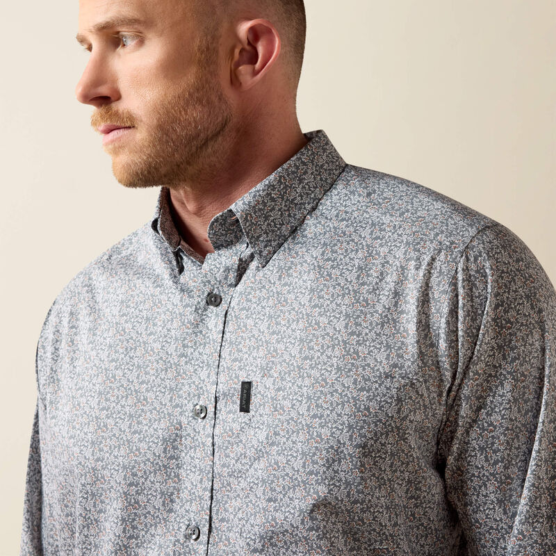 Ariat Men's Everything Classic Fit Shirt Quiet Shade Vine Print 10079707