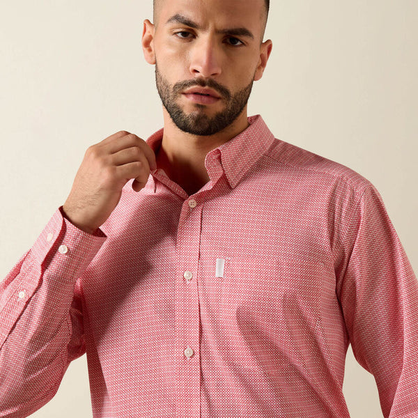 Ariat Men's Everything Classic Fit Shirt Scarlet Geo Print 10079768