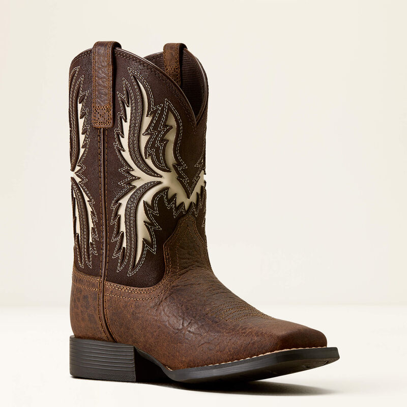 Ariat Kids Driftwood Wide Square Toe Western Boot 10080273